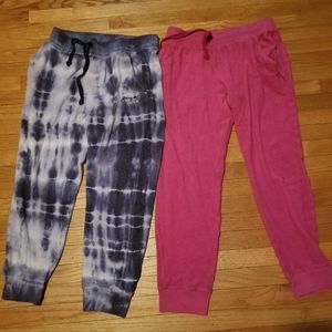 2 Victoria's Secret Pink Reverse Fleece pants